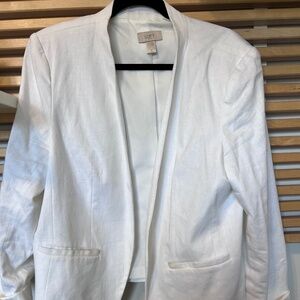 Loft white linen blazer